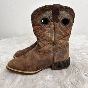 Durango Tigers Eye Brown Kid’s Unisex‎ Leather 8" Western Cowboy Boots, Size 3M